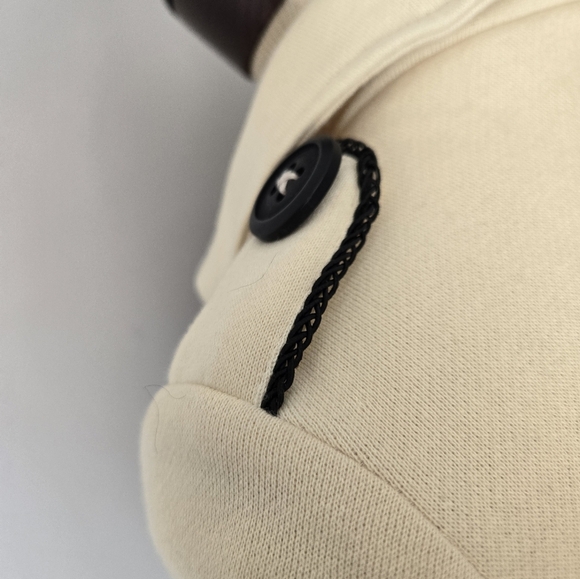 Knitted Dove -Anthropologie Cream Cotton Sweater Jacket, Oversized Buttons. Sm - Picture 6 of 14